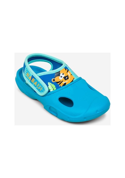 Decathlon Çocuk Havuz Sandaleti - Mavi/kaplan Baskılı - Clog 500 Mavi