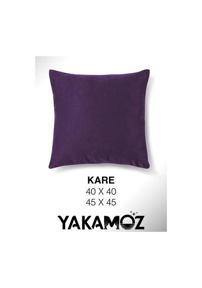 Br Yakamoz Tatlı Mor Rengi Kırlent , Yastık Kılıfı Kadife Görünümlü Velvet Touch Serisi Tatlı Mor