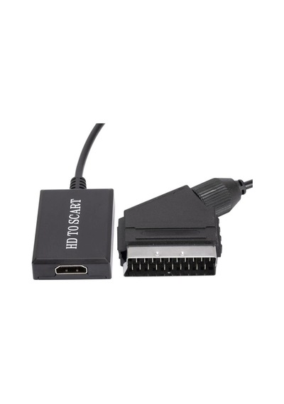 Hdmi To Scart 1080p Hd Av Video Çevirici Dönüştürücü Adaptör