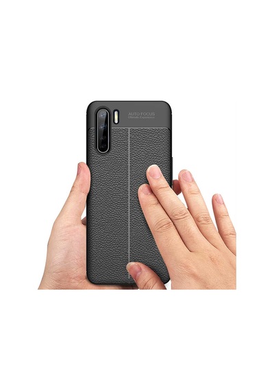 Oppo A91 Kilif Deri Desenli Kamera Çikintili Kalite Silikon 446589824