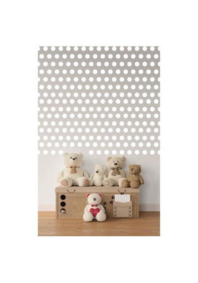 Yuvarlak Puantiye Duvar Sticker Bebek Ve Çocuk Odası Dekoratif Çıkartma Sticker 5 Cm 120 Adet Gri