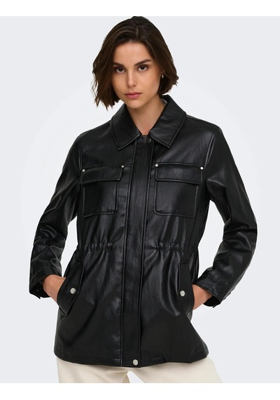 Only 15373806 Kadin Mont - Siyah
