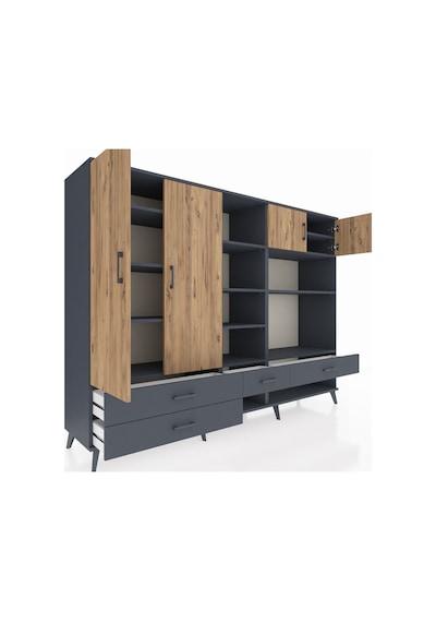 Hyperion Dolap 12 Raflı 4 Çekmeceli 4 Kapaklı 220x44x163 Antrasit-çam/antrasit Atlas Çam/antrasıt - Antrasıt Hyperion Dolap 12 Raflı 4 Çekmeceli 4 Kapaklı 220x44x163 Antrasit-çam/antrasit Atlas Çam/antrasıt - Antrasıt