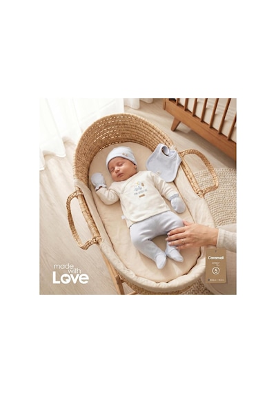 Altıntaş Baby Caramell Moving Car 5'li Hastane Çıkışı Zıbın Seti Moving Car Mavi Moving Car Mavi