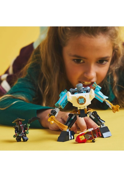 LEGO® NINJAGO® Zane’in Savaş Zırhı Mech’i 71827 - 6 Yaş ve Üzeri Çocuklar için 3 Minifigürlü Yaratıcı Oyuncak Yapım Seti (92 Parça)