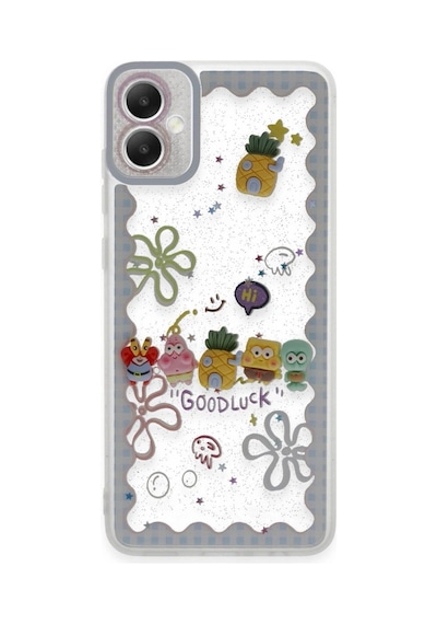 Samsung Galaxy A05 Kılıf Sweet Desenli Silikon Kapak - Açık Mavi