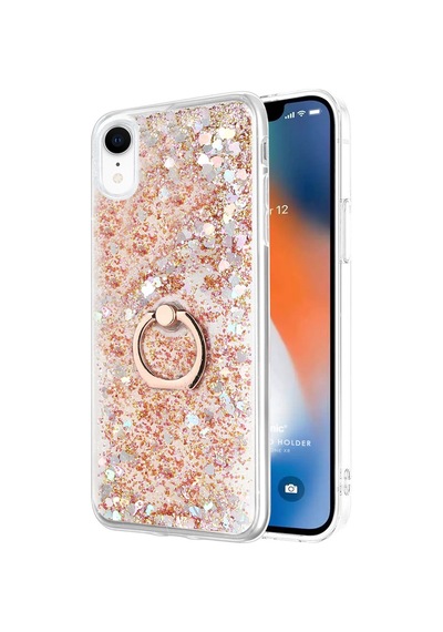 Microsonic Apple Uyumlu iPhone XR Kılıf Glitter Liquid Holder