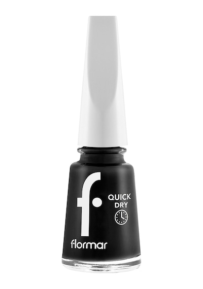 Flormar Quick Dry Hızlı Kuruyan İnce Yapılı & Parlak Bitişli Oje Qd10 Black Minimalism New