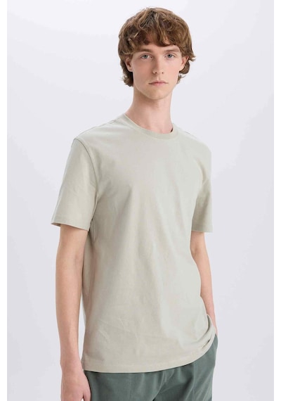DeFacto %100 Pamuk New Regular Fit Bisiklet Yaka Basic Düz Kısa Kollu Tişört V7699AZ25SPKH478