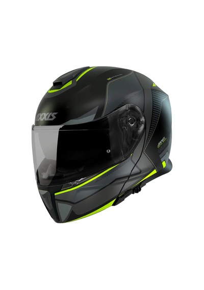 Axxis Gecko Sv Capital B3 Çene Açılır Motosiklet Kaskı Mat Siyah - Sarı