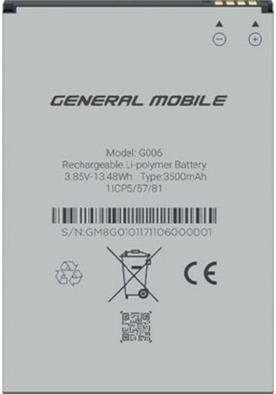 General Mobile Gm 6 Ds / Gm 8 Go / Gm 9 Go 3500 Mah Batarya