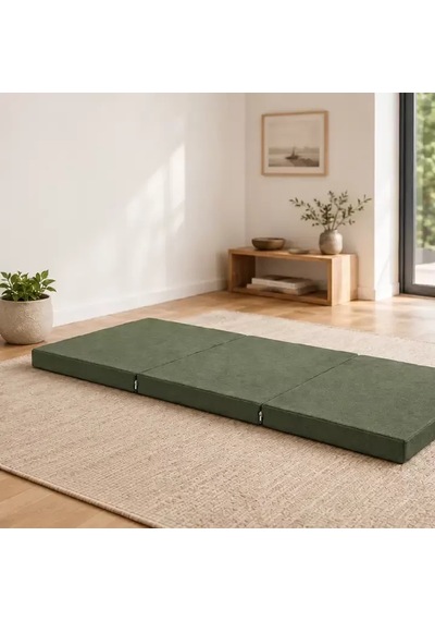 Üç Parçalı Katlanır Minder 60 180 7 Cm Haki