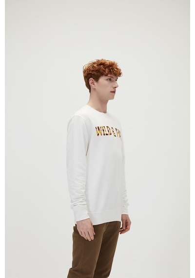 Bad Bear Wıld Crewneck Beyaz Kırık Beyaz
