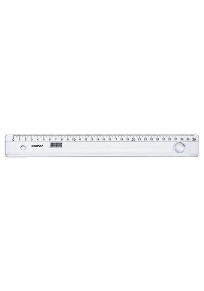 Brons BR-225 Mercekli Cetvel 30 CM 24'lü Şeffaf