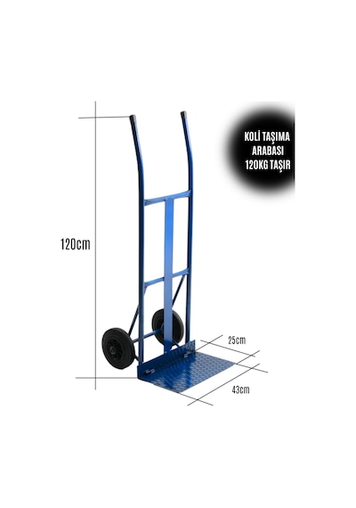 Koli Taşıma Arabası Katlanır Tablalı 120kg Taşıma Kapasiteli El Arabası