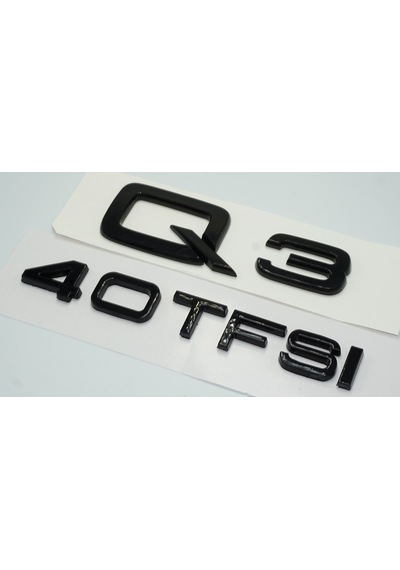 Audi Q3 40 TFSi Parlak Siyah ABS 3M 3D Bagaj Yazı Logo Ür