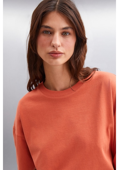 Grımelange Jemmy Kadın %100 Organik Pamuk Relaxed Fit Yırtmaçlı Yuvarlak Yakalı Kiremit Rengi T-shirt Kiremit Rengi Kiremit Grımelange Jemmy Kadın %100 Organik Pamuk Relaxed Fit Yırtmaçlı Yuvarlak Yakalı Kiremit Rengi T-shirt Kiremit Rengi Kiremit