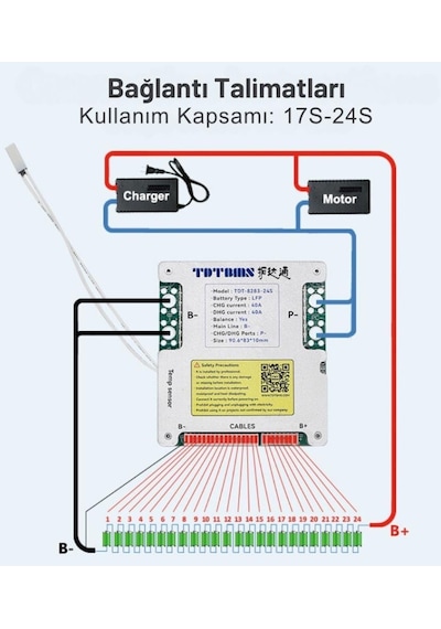 Tdt 20s 72v 40a Li-ion Bms Balanslı