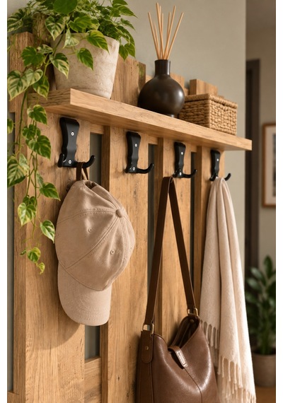 Sulorahome Country Duvar Askılığı Kahverengi 60 Cm