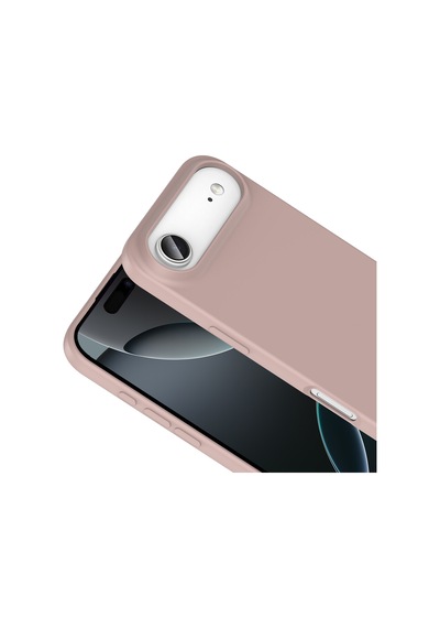 Adige Apple Uyumlu iPhone 17 Air Kılıf Mara Lansman Soft Silikon İçi Kadife Rose Gold