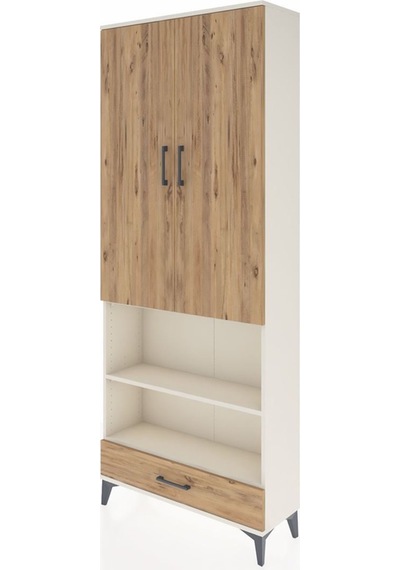 Arges Dolap 4 Raflı Tek Çekmeceli Tek Askılı 88x30x221 Aytaşı-çam Aytası