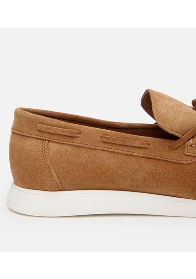 Hotiç Erkek Süet Deri Taba Bağcıklı Loafer