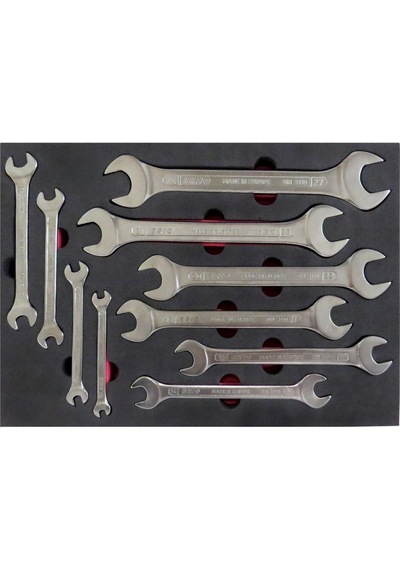 Brio Anahtar İki Ağız Set 10 Parça 6X7-24X27 Sünger Yataklı