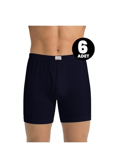 Öts Erkek 6 Lı %100 Pamuk Boxer Süprem Nefes Alan Doku 2620-6 Lacivert