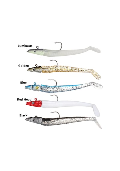Valkyrie 5 Adet 12cm 20gr Silikon Jig Balık Yem Seti Çipura Levrek Katili Kutulu