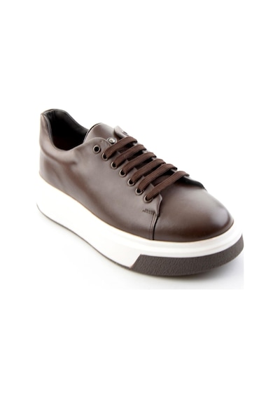 Bambi Kahve Napa Hakiki Deri Erkek Sneaker E01401021443
