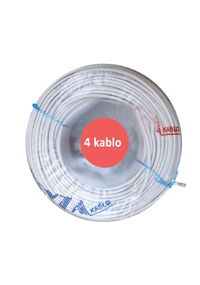 Has Light Dahili Pdv Telefon Kablosu Kırmızı Bakır 4 Kablo 100m