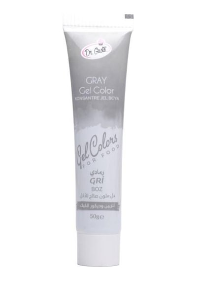 Dr Gusto Tüp Jel Gıda Boyası Gri - 50 Gr