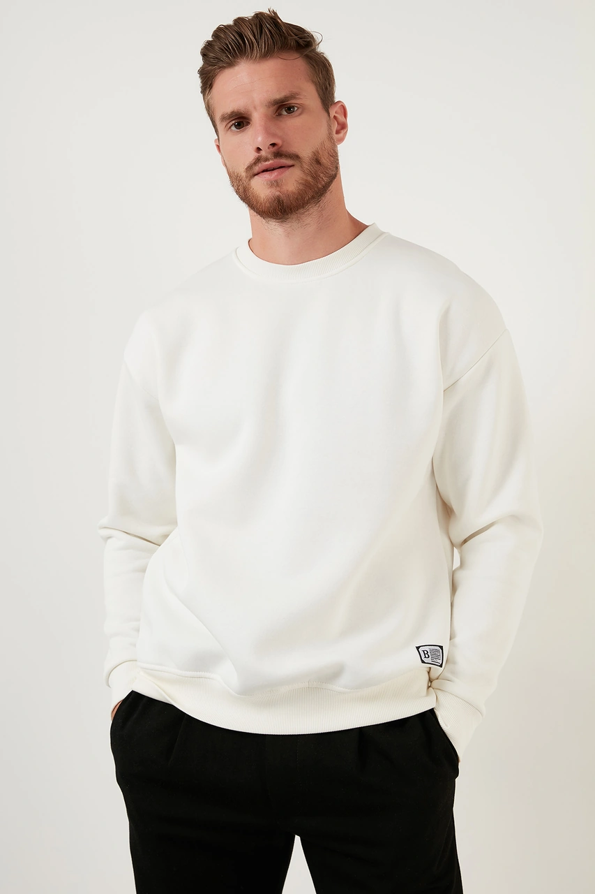 Buratti Regular Fit Bisiklet Yaka Şardonlu 2'Li Paket Erkek Sweat 5905255S2 Ekru-Haki