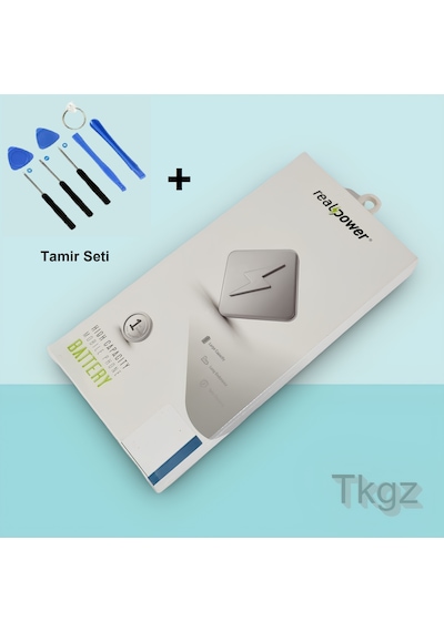 Tkgz - Apple Uyumlu iPhone 8g Pil Batarya  Güçlendirilmiş - Realpower + Tamir Seti
