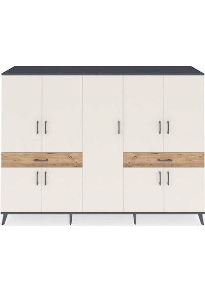 Hyperion Dolap 12 Raflı 2 Çekmeceli 8 Kapaklı 220x44x163 Antrasit Antrasit-aytaşı/çam Hyperion Dolap 12 Raflı 2 Çekmeceli 8 Kapaklı 220x44x163 Antrasit Antrasit-aytaşı/çam
