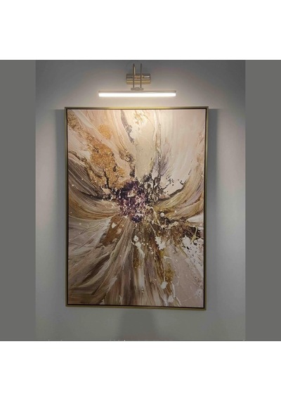 Flüt Led Aplik 50 Cm 6500k Beyaz Işık Modern Duvar Aydınlatma Enerji Tasarruflu Banyo Tablo Ve Çalışma Masası Lambası Gold Diğer