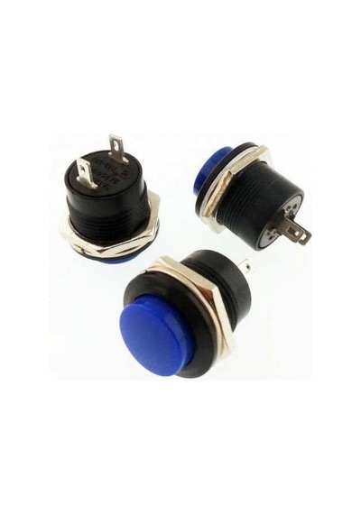 Ic 180A Buton 16 MM Plastik Kasa 16 MM Mavi
