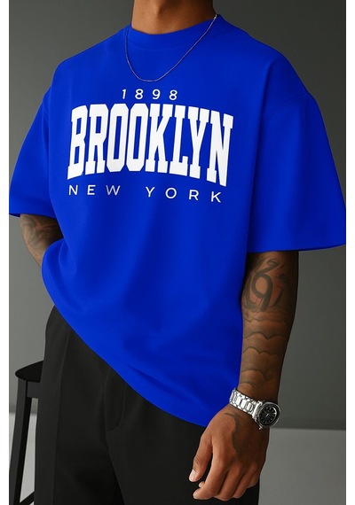 Brooklyn Baskılı Unisex Tshırt 3q2 Çok Renkli