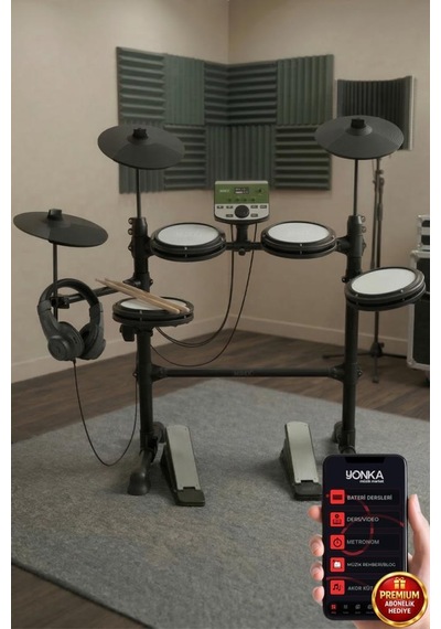 Midex Ddx-110bt Profesyonel Dijital Davul Elektronik Bateri Bluetooth'lu Kulaklık Hediye