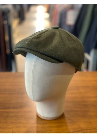Hamze Peaky Blinders Tarz İngiliz Model Kaşe Kumaş Kasket Şapka Haki