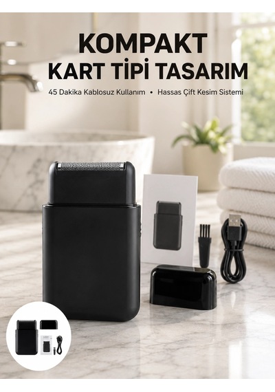 Elektrikli Tıraş Aleti Hassas Kesim, Kolay Temizlik, Cilt Dostu Yeni Nesil 1.5 Saat
