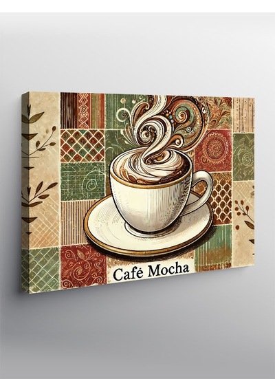 Kanvas Tablo Cafe Mocha Tasarımı 50cmx70cm