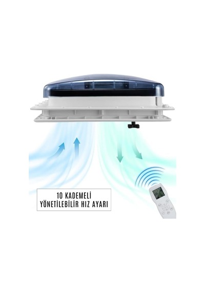 Suga Kumandalı Fanlı Hek 40x40cm 12v Çift Yönlü Yağmur Sensörlü-1014 Çok Renkli