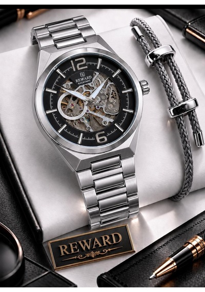 Reward Otomatik Mekanizmalı Premium Erkek Kol Saati 5 Atm Suya Dayanıklı 2 Yıl Garantili Rw.314016.s Gri