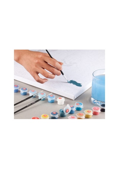 Renkli Çiçekler Ve Bisiklet Çerçeveli 50x65 Sayılarla Boyama Hobi Seti
