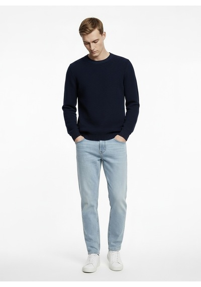 Alpha Studio Lacivert Erkek Bisiklet Yaka Regular Fit Kazak Au-3190c Faux Fur Crewneck Knıt Koyu Lacivert Alpha Studio Lacivert Erkek Bisiklet Yaka Regular Fit Kazak Au-3190c Faux Fur Crewneck Knıt Koyu Lacivert