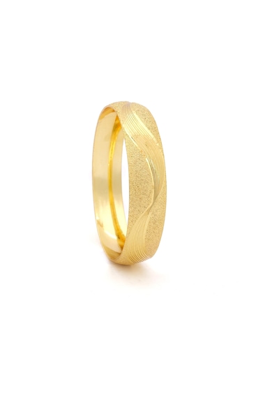 Altın Kaplama Dalgalı Simli 1.5 Cm Bilezik Blz-3054 Altın