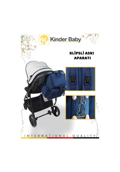 Kinder Baby Merlin Anne Bebek Bakım Çantası Lacivert