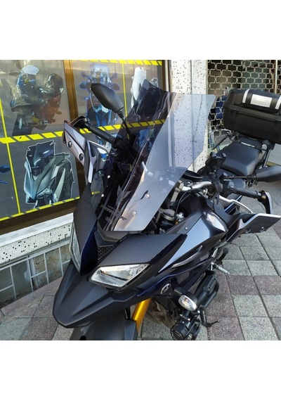 2015-17 Yamaha Mt09 Tracer Uzun Ön Cam Koyu Füme Zeus 53cm 4mm