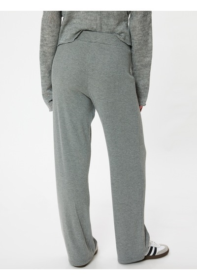 Koton Bol Paça Fitilli Pantolon Standart Bel Gri 5wak40008ek Gri